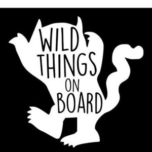 Wild Things On Board, Vinyl Car Decal